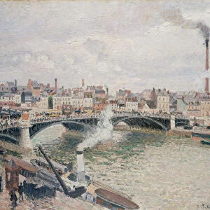 Morning, An Overcast Day, Rouen, 1896. Creator: Camille Pissarro