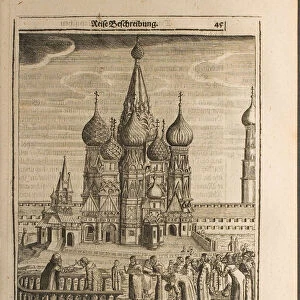 Moscow (Illustration from Travels to the Great Duke of Muscovy and the King of Persia by Adam Olea Artist: Rothgiesser, Christian Lorenzen (?-1659)