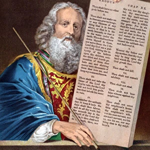 Moses with the Ten Commandments, mid 19th century