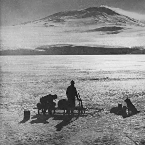 Mount Erebus Showing Signs of Activity, c1910, (1928). Artist: Herbert Ponting