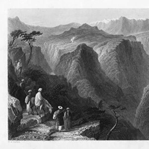 Mount Lebanon, above the valley of the Kedesha, or Holy Valley, Lebanon, 1841. Artist: MJ Starling