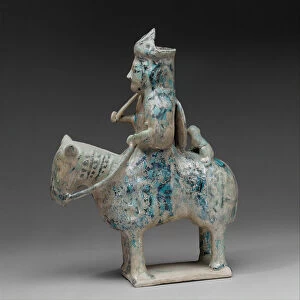 Mounted Hunter with Cheetah, Jazira (or Iran?), 12th-early 13th century. Creator: Unknown