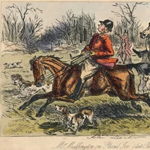 Mr Muffington on Placid Joe (late Pull Devil), 1865. Artist: John Leech