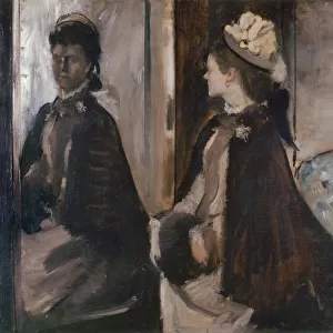 Mrs Jeantaud in the Mirror, c. 1875. Artist: Degas, Edgar (1834-1917)