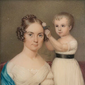 Mrs. William Gordon Ver Planck and Her Son Samuel Hopkins Ver Planck, ca. 1828. Creator: Unknown