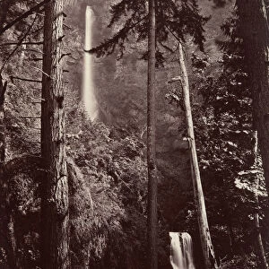 Multnomah Falls, Oregon, 1867, printed later. Creator: Carleton Emmons Watkins