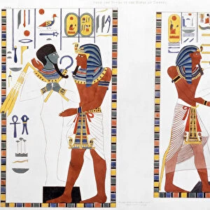 Two murals from the tombs of the Kings of Thebes, discovered by G Belzoni, 1820-1822