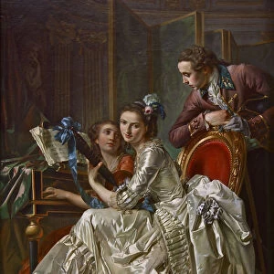The Music Party, 1774. Artist: Trinquesse, Louis Rolland (c. 1746-1800)