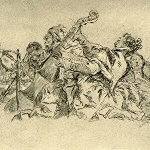 Musicians, 1752, (1928). Artist: Giovanni Battista Tiepolo
