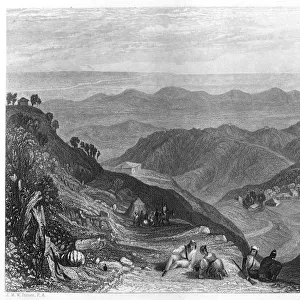 Mussoorie and the Dhoon valley, India, c1860. Artist: James B Allen