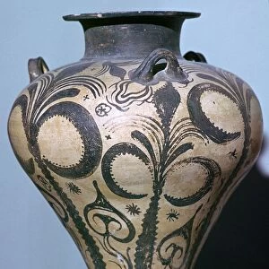 Mycenaean amphora with plant forms, 15th century