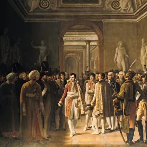 Napoleon receiving at the Louvre the deputies of the army 8 December 1804, 1808. Artist: Gioacchino Giuseppe Serangeli