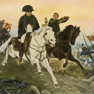Napoleon on the retreat from Waterloo, 18 June 1815, (1936). Creator: Unknown