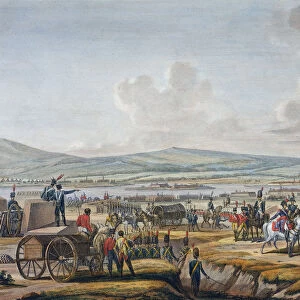 Napoleon visiting the siege works at Danzig led by Marshal Lefebvre, 9th May 1807