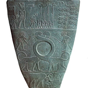 The Narmer Palette (recto), ca 31st century BC