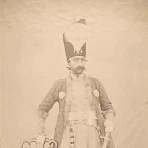 Naser al-Din Shah, ca. 1852-55. Creator: Luigi Pesce