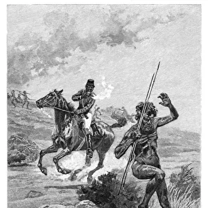Native Troopers Dispersing A Camp, Australia, 1886. Artist: Frank P Mahony