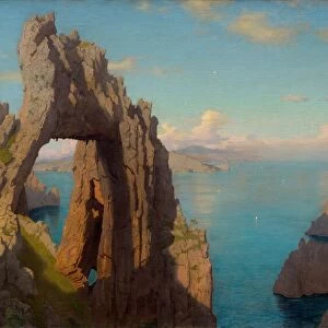 Natural Arch at Capri, 1871. Creator: William Stanley Haseltine
