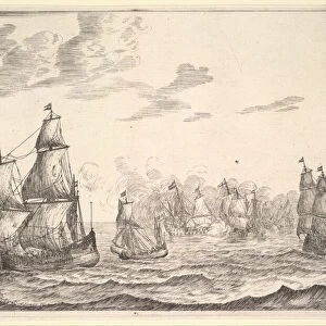 Naval Battle Scene, 17th century. Creator: Reinier Zeeman