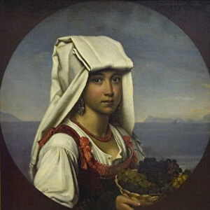 Neapolitan Girl with Fruits, 1831. Artist: Kiprensky, Orest Adamovich (1782-1836)