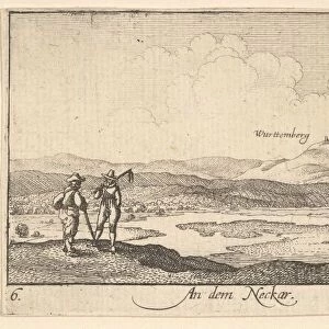 On the Neckar, 1635. Creator: Wenceslaus Hollar