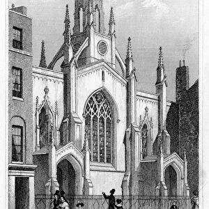 New Church, Little Queen Street, Holborn, London, 19th century. Artist: Thomas Hosmer Shepherd