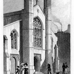 New Church, Saffron Hill, Camden, London, 19th century. Artist: Thomas Hosmer Shepherd