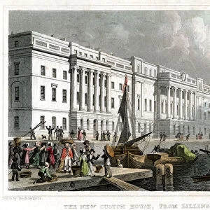 The new Custom House, from Billingsgate, City of London, c1830. Artist: William Tombleson