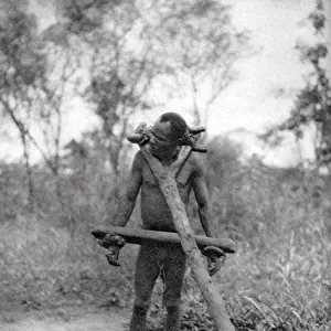 Niam Niam lunatic, Mongalla to Terrakekka, Sudan, 1925 (1927). Artist: Thomas A Glover