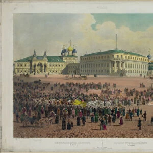 Nicholas Palace in the Moscow Kremlin (from a panoramic view of Moscow in 10 parts), ca 1848. Artist: Benoist, Philippe (1813-after 1879)