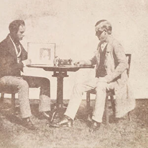 Nicols Henneman Showing an Album to Charles Porter, ca. 1845