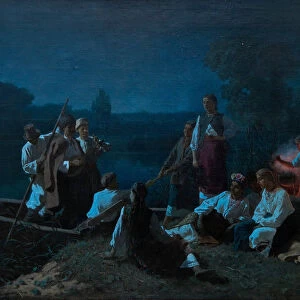 The night before Pentecost in the Ukraine, 1878. Artist: Trutovsky, Konstantin Alexandrovich (1826-1893)