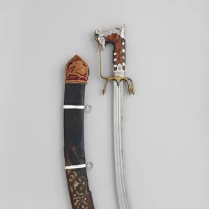Nimcha with Scabbard... Algerian; blade, European... late 17th-early 18th century