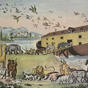 Noahs Ark, - Gen. VII 15, pub. 1865, Currier & Ives (Colour Lithograph)