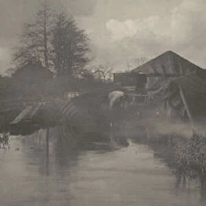 A Norfolk Boat-Yard, 1886. Creators: Dr Peter Henry Emerson, Thomas Frederick Goodall