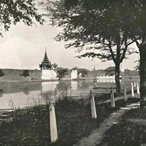 North Moat and Wall, Mandalay, 1900. Creator: Unknown