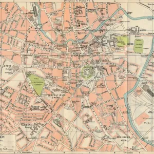 Norwich, c20th Century. Artist: John Bartholomew Norwich, c20th Century. Artist: John Bartholomew
