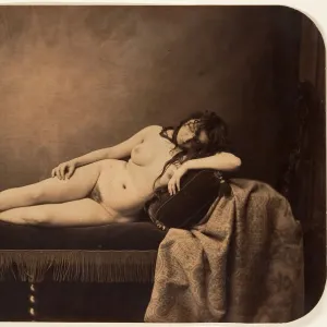 Young Woman, Nude, Full Figure in Profile], 1860s