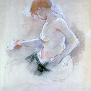 Nude, c1861-1895. Artist: Berthe Morisot