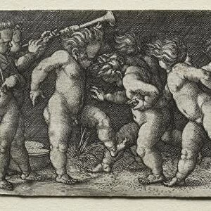 Fifteen Nude Children Dancing, 1535. Creator: Heinrich Aldegrever (German, 1502-1555 / 61)