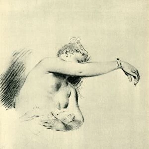 Nude with Right Arm Raised, 1717-1718, (1943). Creator: Jean-Antoine Watteau