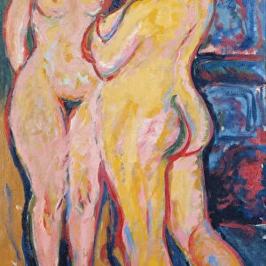 Nudes Standing by Stove, 1908. Artist: Kirchner, Ernst Ludwig (1880-1938)