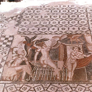 Nymphs, Roman mosaic, Volubilis, Morocco