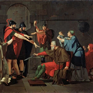 The Oath of the Horatii, 1791. Artist: Armand Charles Caraffe
