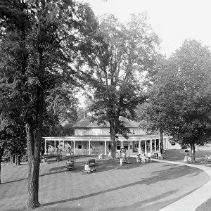 Five o'clock tea at the club house, Virginia Hot Springs, between 1910 and 1920. Creator: Unknown