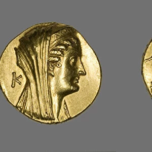 Octadrachm (Coin) Portraying Arsinoe II, 261 BCE, Issued by Ptolemy II Reign of Arsinoe