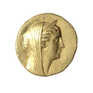 Octadrachm (Coin) Portraying Queen Arsinoe II, After 270 BCE