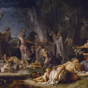 The Offering to Bacchus, 1720. Artist: Houasse, Michel-Ange (1680-1730)