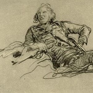 Officer resting, 1752-1753, (1928). Artist: Giovanni Battista Tiepolo