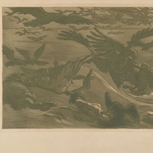 Oiseaux de proie (Birds of prey), 1893. Creator: Prouve, Victor (1858-1943)